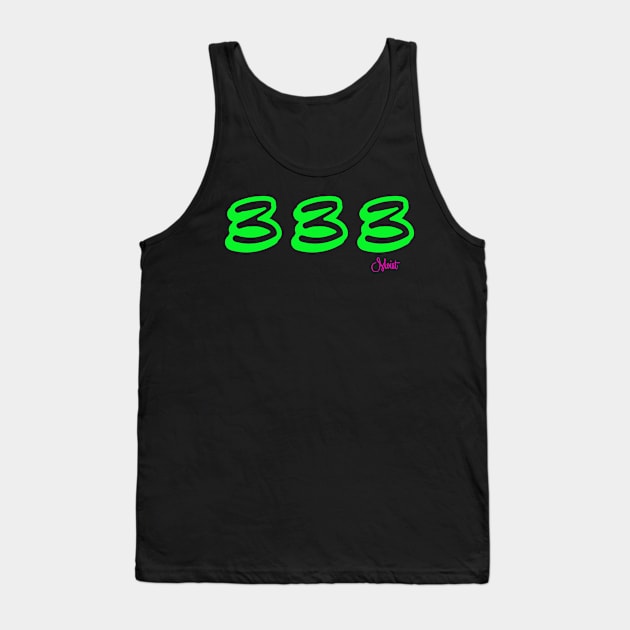 333 Wide Green Tank Top by Moist T'z 